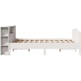  Krevet s regalom z knjige bez madraca bijeli 120x190cm borovina | shoptok.hr