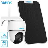 Reolink kamera go pt plus, 4G lte, + solarni panel, brezžična, 2K super hd, vrtenje in nagibanje, ir nočno snemanje, aplikacija, polnilna baterija, IP64 vodoodpornost, bela Cene