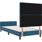 vidaXL Postelja Temno Modra 100x200 cm Žamet | Shoptok.si