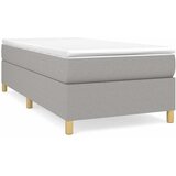 Krevet s oprugama i madracem svjetlosivi 100x200 cm od tkanine | shoptok.hr