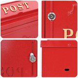  Stenska Poštna Škatla Rdeča 29 x 13 x 41 cm Lit aluminij, (5000133022) | Shoptok.si
