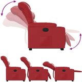  Naslanjač s funkcijo vstajanja rdeče umetno usnje | Shoptok.si