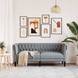  Dvosjed Chesterfield svjetlosivi od tkanine | Eponuda.com
