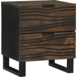 vidaXL Set Noćnih Ormarića 2 kom 40x33.5x46 cm Masivna drva Orah | shoptok.hr