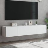  The Living Store Stenske TV omarice z LED lučkami 2 kosa bela 80x35x31 cm - TV Stenska Omarica, (21555433) Cene