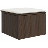 Furnova Vrtni stolček z blazino rjav 55x55x37 cm poli ratan, (21954083) | Shoptok.si