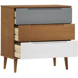  Ladičar MOLDE smeđi 80 x 40 x 80 cm od masivne borovine | shoptok.hr