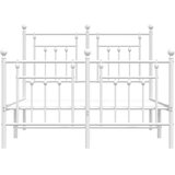  Metalni okvir kreveta uzglavlje i podnožje bijeli 120x190 cm | Eponuda.com