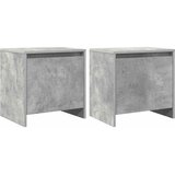  Noćni ormarići 2 kom siva boja betona 45x34x44,5 cm drveni | shoptok.hr