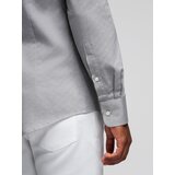 Ombre Men's SLIM FIT shirt in decorative fabric - gray | Shoptok.si