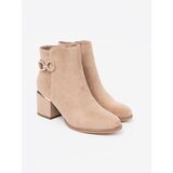 Shelvt Elegant beige boots with a decorative buckle | Shoptok.si