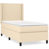 Maison Chic Box spring postelja - Vzmetna postelja z vzmetnico krem 100x200 cm blago SL19837, (21881220) | Shoptok.si