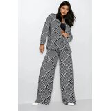 Trend Alacati Stili Ženski komplet košulja i pantalone Alc-X11748, Crno-beli | Eponuda.com