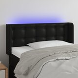  LED uzglavlje crno 83x16x78/88 cm od umjetne kože | shoptok.hr