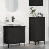 vidaXL Set namještaja za kupaonicu 2 pcs Crna 39.5 x 36 x 88 cm Cijene