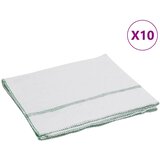  Krpe za čišćenje 10 kom bijele sa zelenim prugama 50 x 60 cm | shoptok.hr