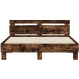 vidaXL Okvir za krevet s uzglavljem boja hrasta 140x200 cm drveni | shoptok.hr
