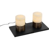 QAZQA Set 2 namiznih svetilk temno bronasta RGBW polnilna - Alessia | Shoptok.si