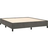  Box spring postelja z vzmetnico temno siva 160x200 cm žamet, (20901452) | Shoptok.si
