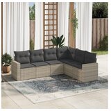 vidaXL 6-dijelni set vrtnih sofa od poliratana s jastucima svjetlosivi | shoptok.hr