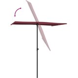  Vrtni suncobran s aluminijskim stupom 180 x 110 cm bordo | shoptok.hr