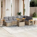 vidaXL 8-dijelni set vrtnih sofa od poliratana s jastucima bež | shoptok.hr