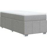 vidaXL Box spring postelja z vzmetnico svetlo siva 90x200 cm blago | Shoptok.si
