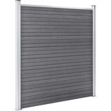 vidaXL set ograda pd WPC-a 3 kvadratne + 1 kosa 619 x 186 cm sivi | shoptok.hr