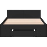 vidaXL Okvir kreveta s ladicom crni 75 x 190 cm konstruirano drvo | shoptok.hr