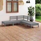 Maison Chic Seti vrtnega pohištva - Vrtna garnitura - Vrtni pohištvo set 5-delna trdna borovina siva, (21818945) | Shoptok.si
