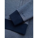 Ombre Men's pique knit bomber sweatshirt - navy blue | Shoptok.si