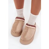 Boto Women's Low Snow Boots With Movable Strap And Embroidery On Platform Light Beige Lyrisse | shoptok.hr