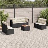 vidaXL 8-dijelni set vrtnih sofa od poliratana s jastucima crni | shoptok.hr