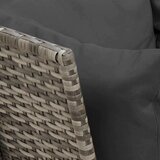 vidaXL Vrtna sofa s jastucima siva od poliratana | shoptok.hr