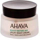 Ahava Beauty Before Age Uplift nočna lifting krema za obraz, vrat in dekolte 50 ml za ženske