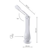  LED prigušiva punjiva stona lampa LILLY LED/4W/5V 1200 mAh bela | Eponuda.com