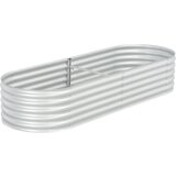 vidaXL Visoka greda 240x80x44 cm pocinkano jeklo srebrna Cene