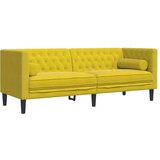  Kavč chesterfield z vzglavniki trosed rumen žamet | Shoptok.si