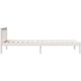  Okvir kreveta bez madraca bijeli 90 x 220 cm masivna borovina | shoptok.hr