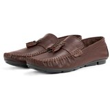Ducavelli Noble Men's Genuine Leather Casual Shoes, Roque Loafers Brown. Cene