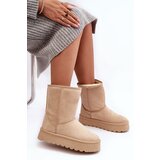 Boto PS1 Women's Snow Boots with Faux Fur Lining Beige Abrams | ePonuda.com