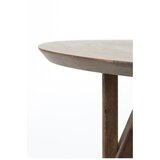 Light & Living Rjava okrogla jedilna miza z mizno ploščo iz akacije ø 120 cm Quenza – | Shoptok.si
