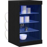  Stranska omarica z LED lučmi Črna hrast 41x37x67 cm, (22008732) | Shoptok.si