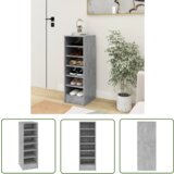 The Living Store Omarica za čevlje betonsko siva 31,5x35x90 cm iverna plošča - Omara Za Čevlje, (21744447) Cene