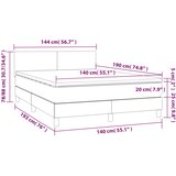  s oprugama i madracem svjetlosivi 140x190 cm od tkanine | shoptok.hr
