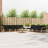  Set vanjskih sofa 9 kom. Bijela i crna | shoptok.hr