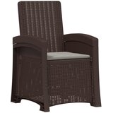  Vrtni set za objed 9 kom. Smeđa i svjetlosiva PP 200 cm | shoptok.hr