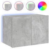 Maison Chic Stenska TV omarica - TV stojalo - Televizijska omarica z LED lučkami betonsko siva 60x35x41 cm, (21699869) Cene