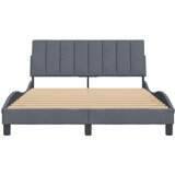 vidaXL okvir za krevet s uzglavljem tamnosivi 120x200 cm baršunasti | shoptok.hr