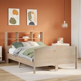 vidaXL Knjižna postelja brez vzmetnice 140x200 cm trdna borovina | Shoptok.si